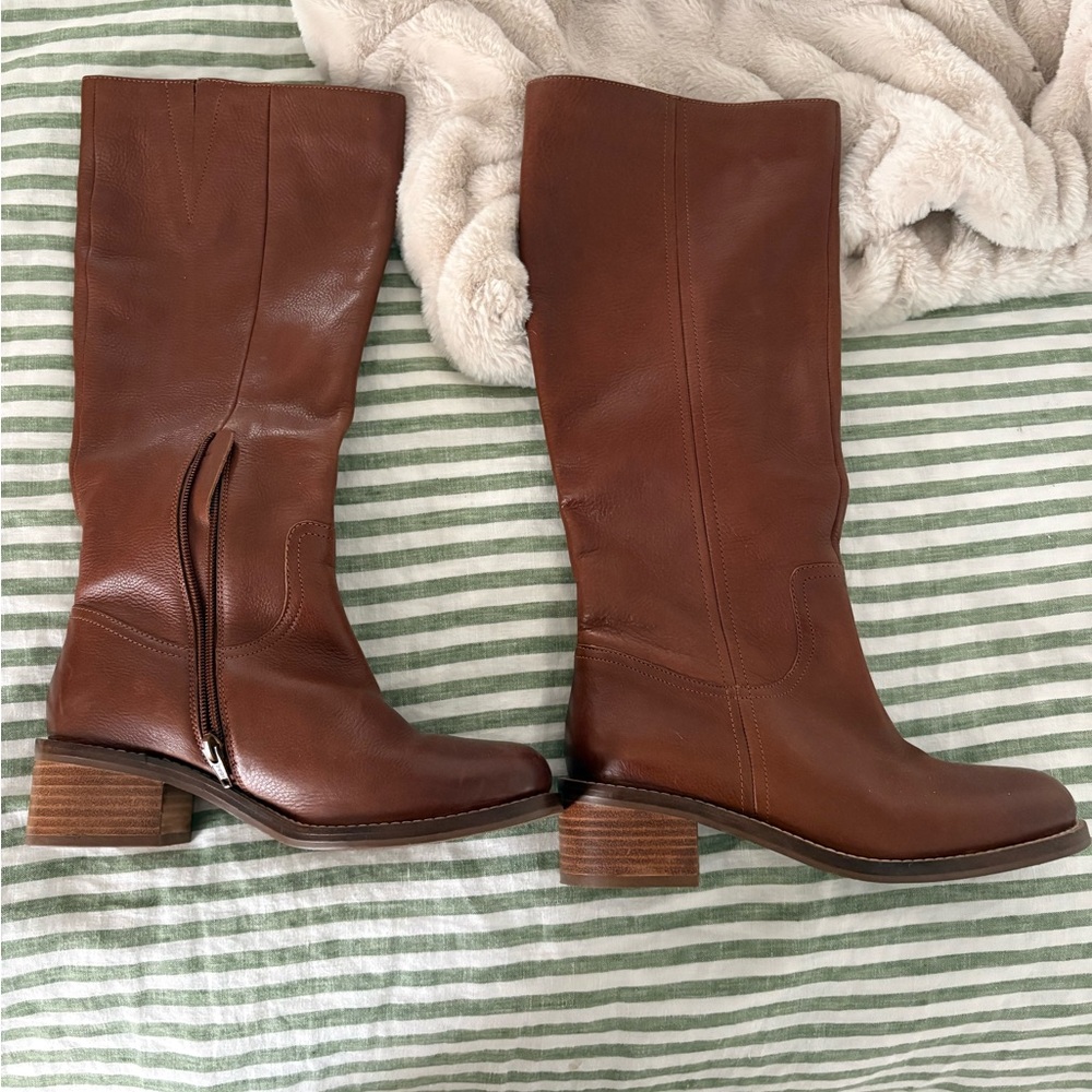 Anthropologie Brown Leather Ankle Boots